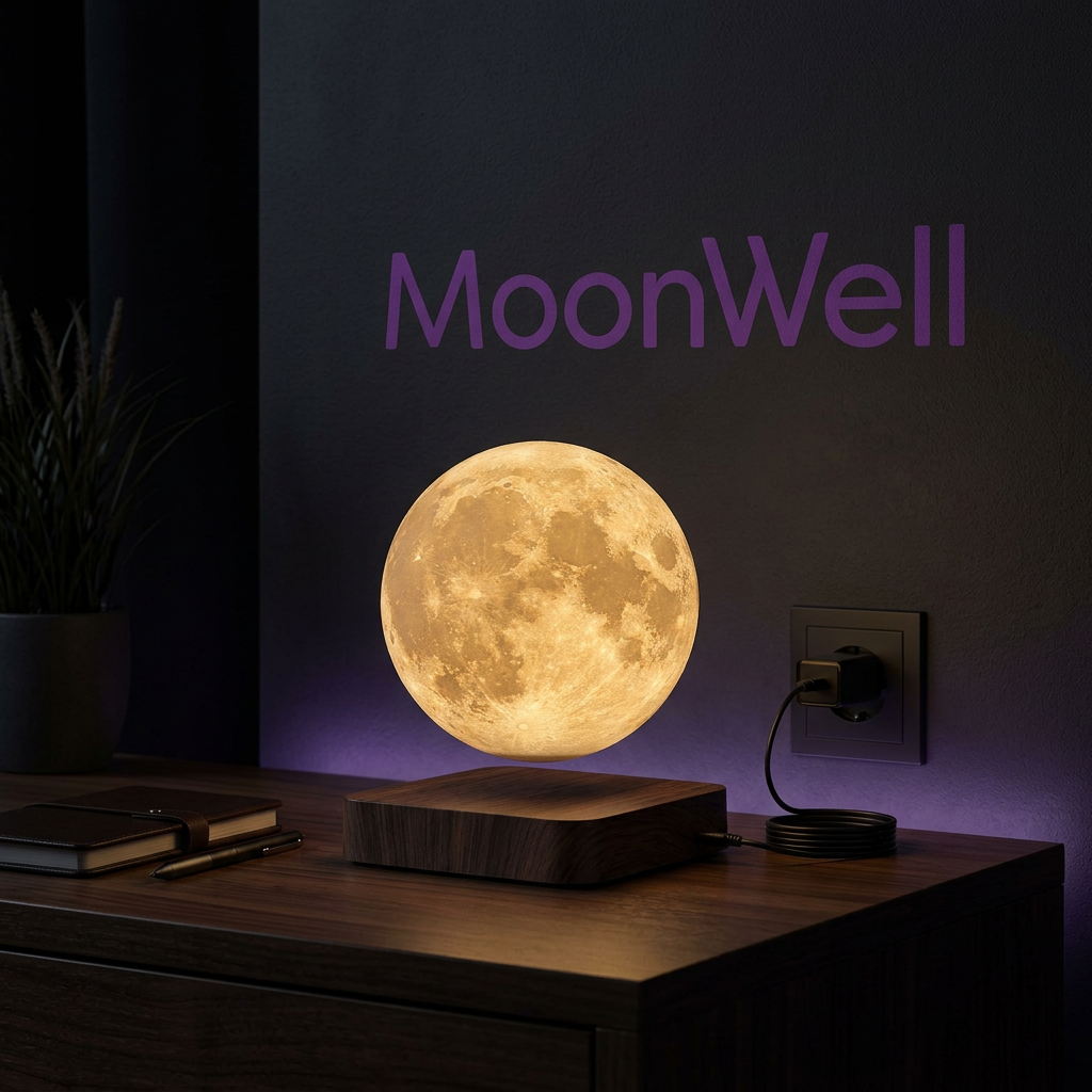 Moonwell LunaFloat Magnetic Moon Lamp